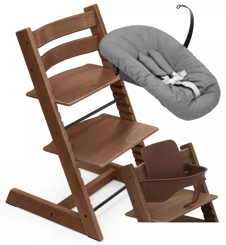 Stokke Tripp Trapp Starttipaketti Newborn & Syöttötuoli warm brown wauva - Syöttötuolit - 100143-PNBBS - 1