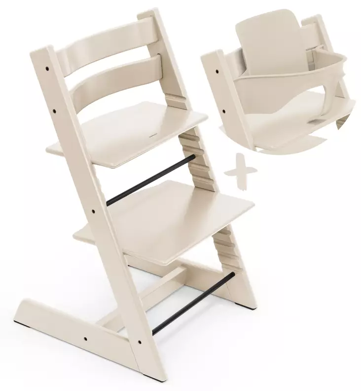 Stokke Tripp Trapp tuoli + vauvasetti Starttipaketti vanilla white wauva - Syöttötuolit - 100142-PVS - 1