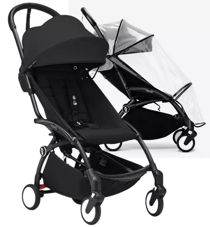 Stokke Yoyo3 Matkarattaat Starttipaketti sadesuojalla black wauva - Matkarattaat - 646002-PBLS - 1