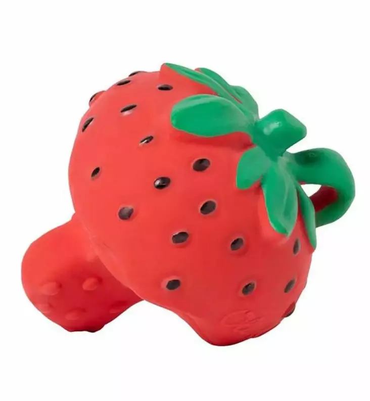 Oli&Carol mansikka purulelu kylpylelu vastuullinen ekologinen eettinen wauva - Purulelut - L-STRAWBERRY-UNIT - 1