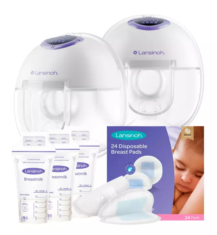 lansinoh_wearable_handsfree_rintapumppu_double_tupla_starttipaketti_wauva - Rintapumput ja tarvikkeet - LAN53752-STAET - 1