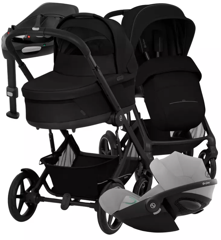 Cybex Talos S Lux Lastenvaunujen Starttipaketti Cloud G turvakaukalolla Moon black wauva - Yhdistelmävaunut - 525000799-PT - 1