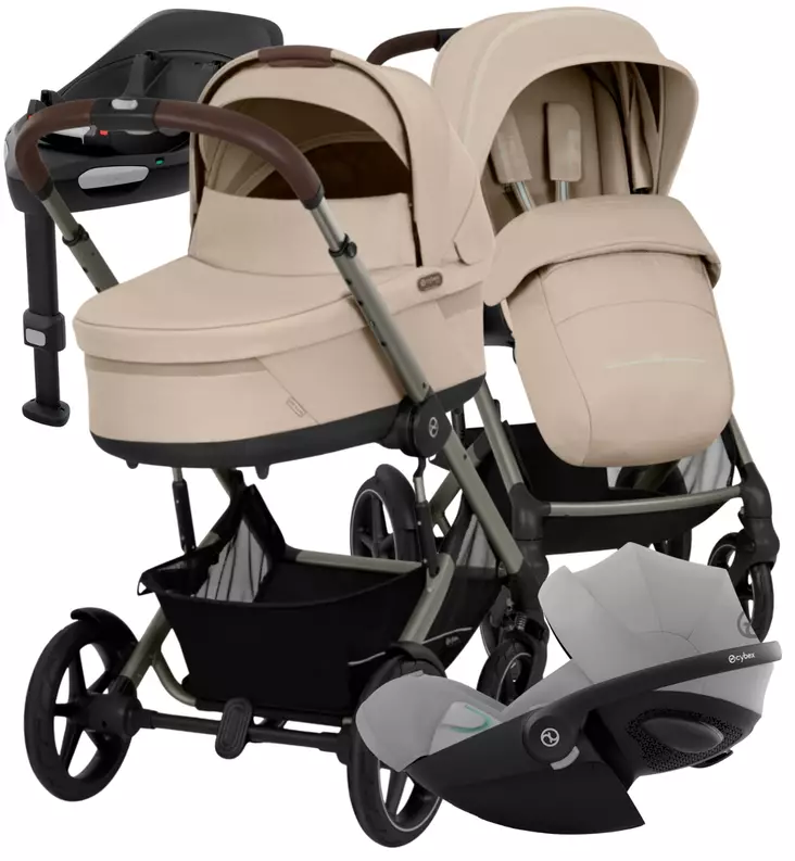 Cybex Talos S Lux Lastenvaunujen Starttipaketti Cloud G turvakaukalolla almond Beige wauva - Yhdistelmävaunut - 525000803-PT - 1