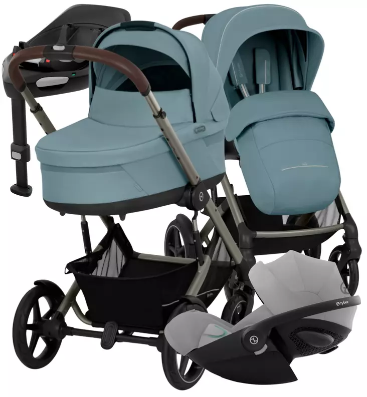 Cybex Talos S Lux Lastenvaunujen Starttipaketti Cloud G turvakaukalolla stormy blue wauva - Yhdistelmävaunut - 525000807-PT - 1