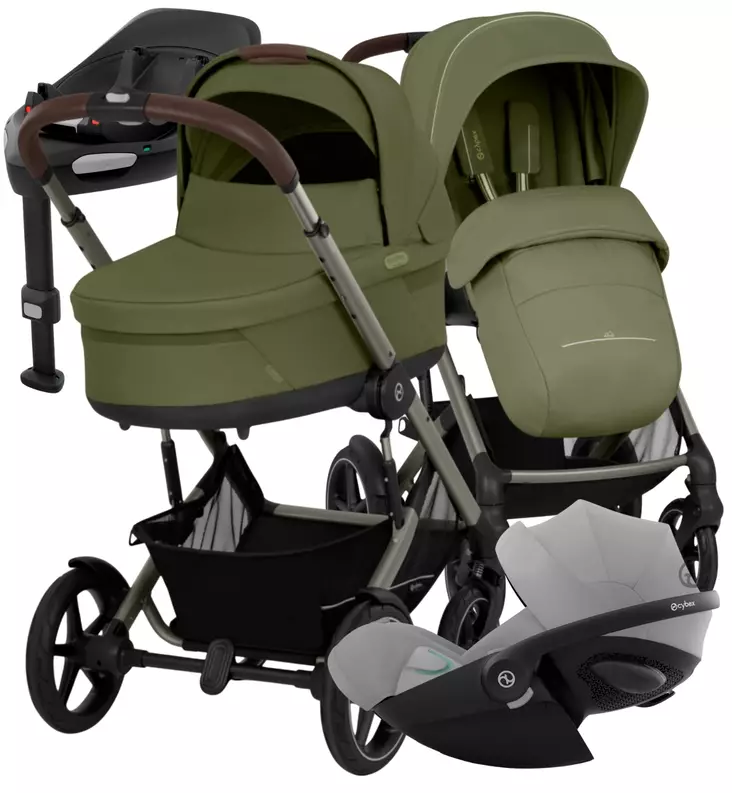 Cybex Talos S Lux Lastenvaunujen Starttipaketti Cloud G turvakaukalolla moss green wauva - Yhdistelmävaunut - 525000811-PT - 1