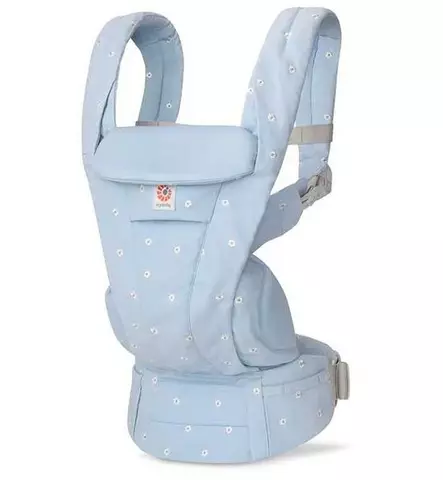 Ergobaby Omni Deluxe Kantoreppu cotton serene blue flowers wauva - Kantoreput ja kantorinkat - BCODCSNBLFLW - 2