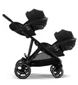 Cybex Gazelle S Twin Kaksosvaunut moon black wauva - Kaksos- ja sisarusrattaat - 522002703-PTW - 3
