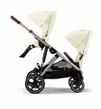Cybex Gazelle S Twin Kaksosvaunut almond beige wauva - Kaksos- ja sisarusrattaat - 522005243-ptw - 3