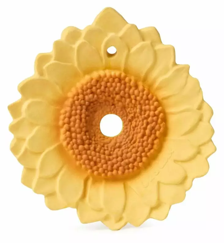 Oli&Carol auringonkukka purulelu kylpylelu vastuullinen ekologinen wauva - Purulelut - L-SUNFLOWER-YELLOW - 1