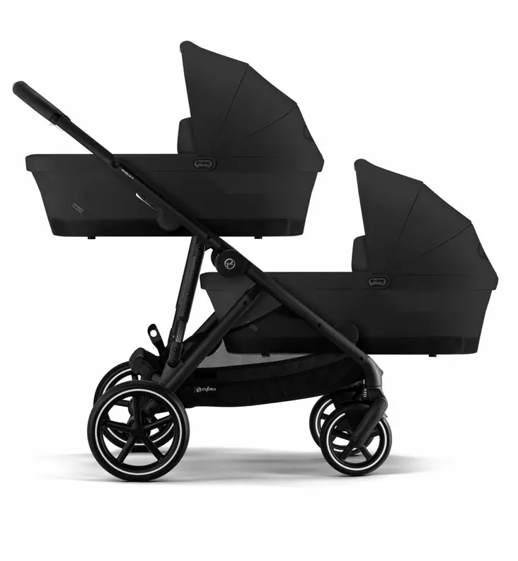 Cybex Gazelle S Twin Kaksosvaunut moon black wauva - Kaksos- ja sisarusrattaat - 522002703-PTW - 1