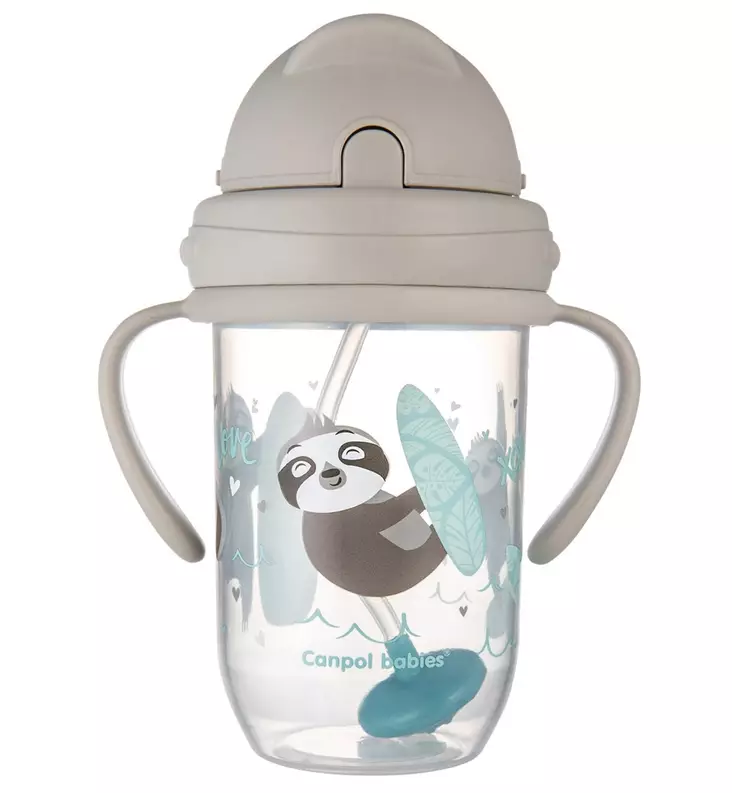 Canpol Babies Pillipullo 270ml Painotetulla pillillä - Lasten mukit, nokkamukit ja pillimukit - 56-606_grey - 1