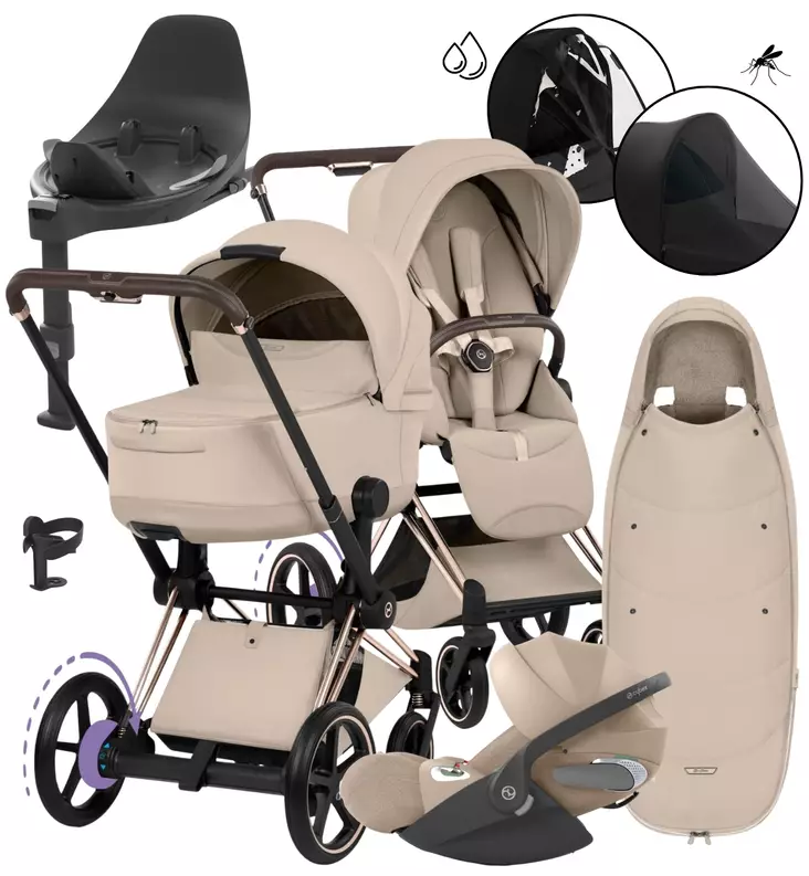 Cybex ePriam Style Sähköavusteisten Lastenvaunujen All-in-One Starttipaketti - Yhdistelmävaunut - 526000255PALLCOZY - 1