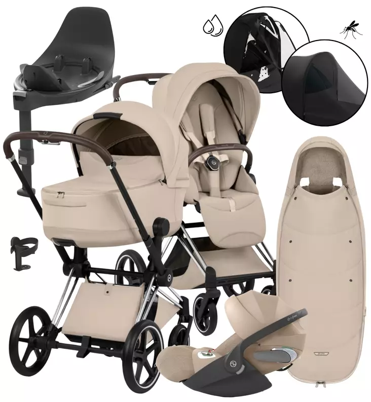 Cybex Priam Style Lastenvaunujen All-in-One Starttipaketti cozy beige wauva - Yhdistelmävaunut - 526000201PALLCOZY - 1